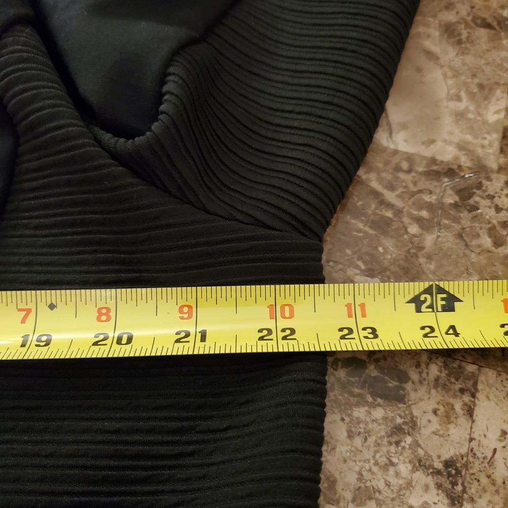 Chico's sz 2 Black open front Utility Jacket Gold Zippers‎ Elevated Basic Office - Picture 8 of 13